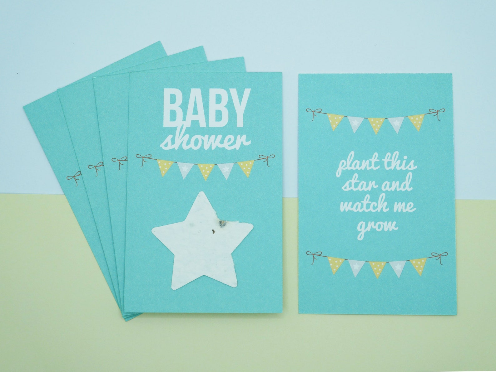 Baby Shower Plantable Star Favours X5 Etsy UK