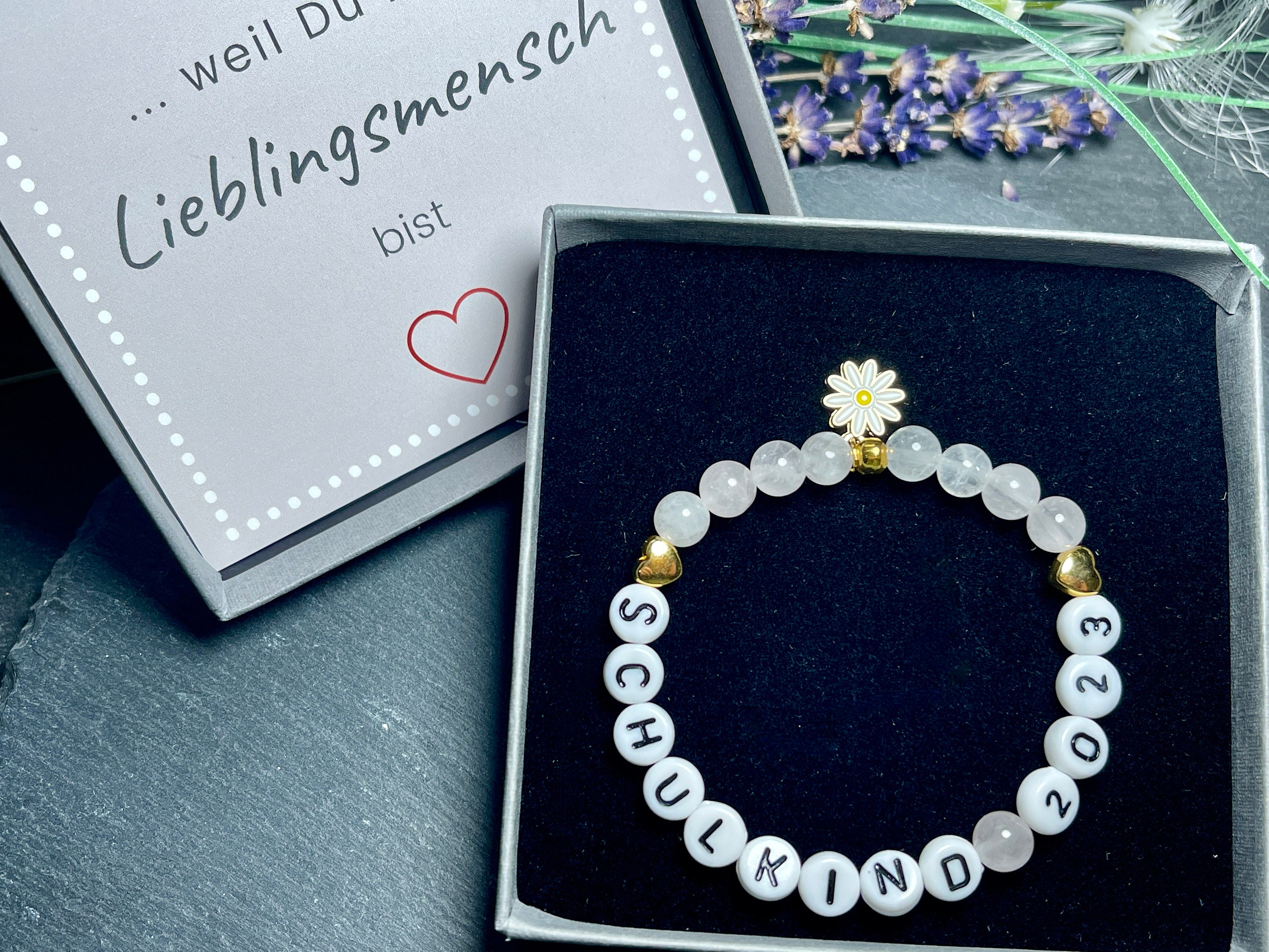 Bracciale Portafortuna Scuola BelleFlair - Quarzo Rosa E Acciaio Per Ragazze