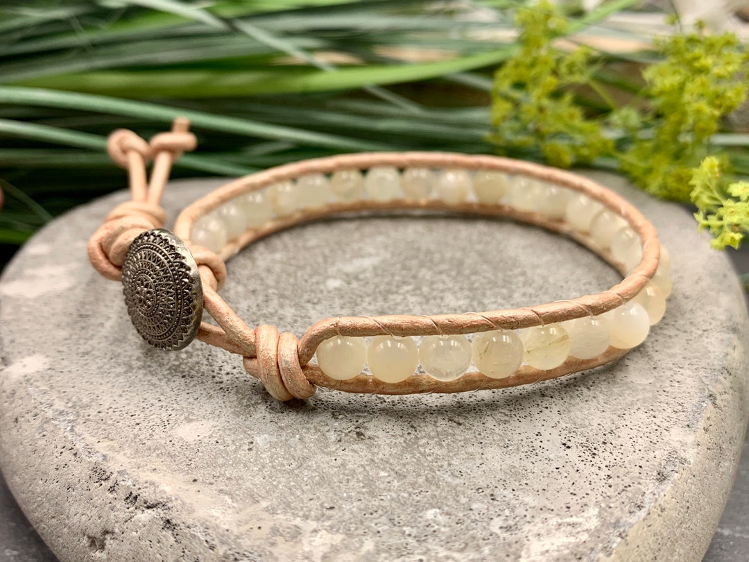 Bracciale in diaspro rosso naturale (6 mm) | Pietra della resistenza