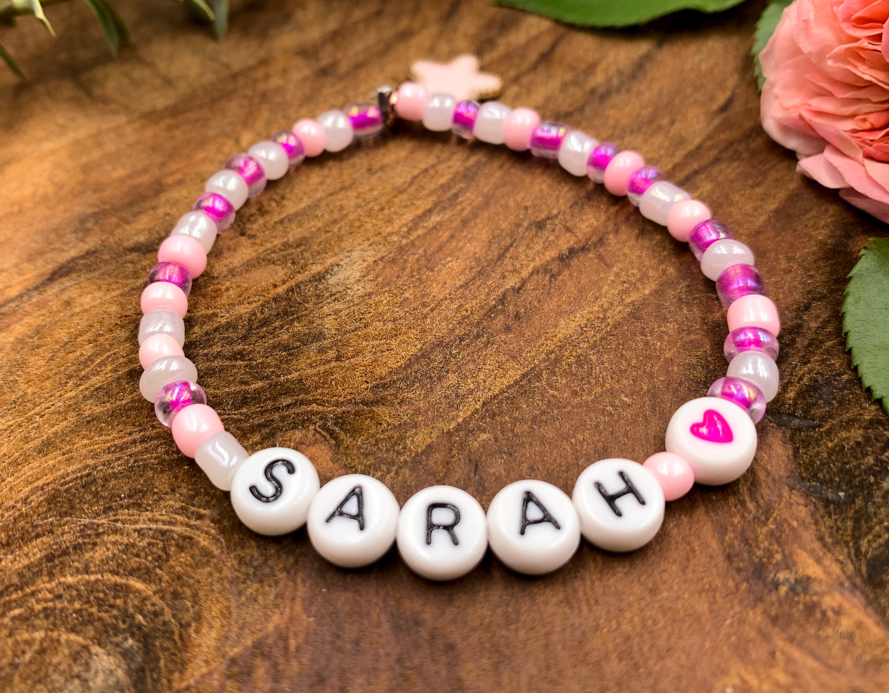 Bracelet Name Seed Beads Glass Beads - Gift Girl Name Bracelet Favorite Person Children's Bracelet Beads - Customizable - Many Colors