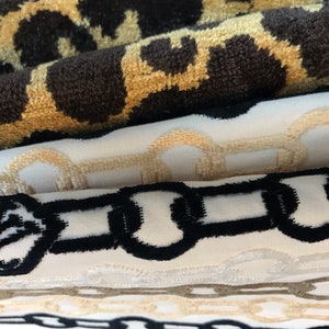 Set of two designer upholstery REMNANT fabrics