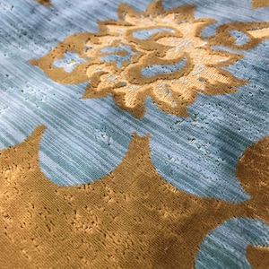LUXURY DESIGNER fabric, Fadini Borghi velvet upholstery fabric with real gold thread.