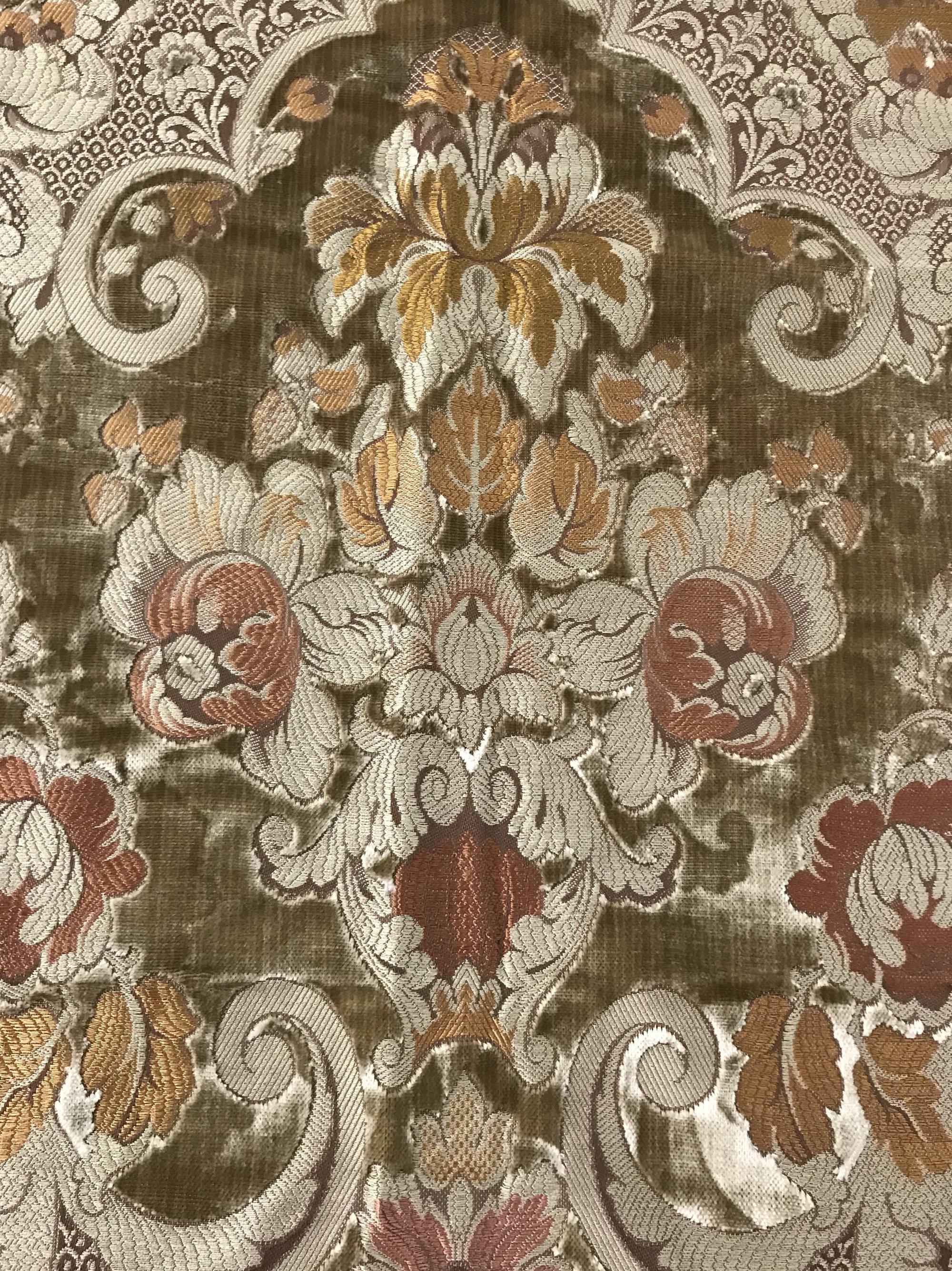 REMNANT PIERRE FREY damask velvet fabric Etsy