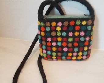 boiled wool purse