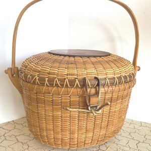 ナンタケットバスケット　Vintage Nantucket Basket Vintage Nantucket Basket Bag - Etsy