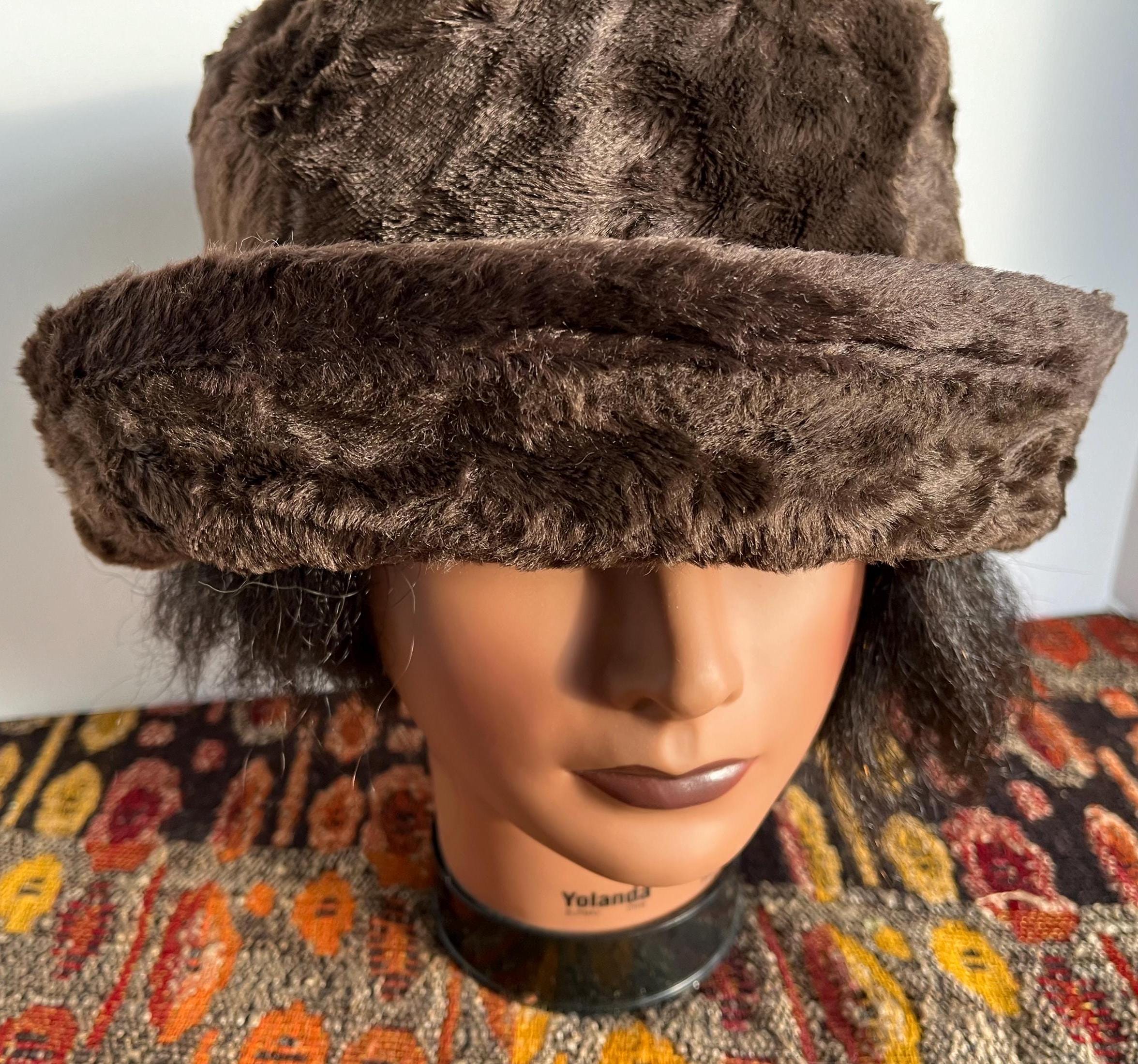 Daniele Meucci Bucket Hat 100% Rayon Made in Italy Faux Fur 