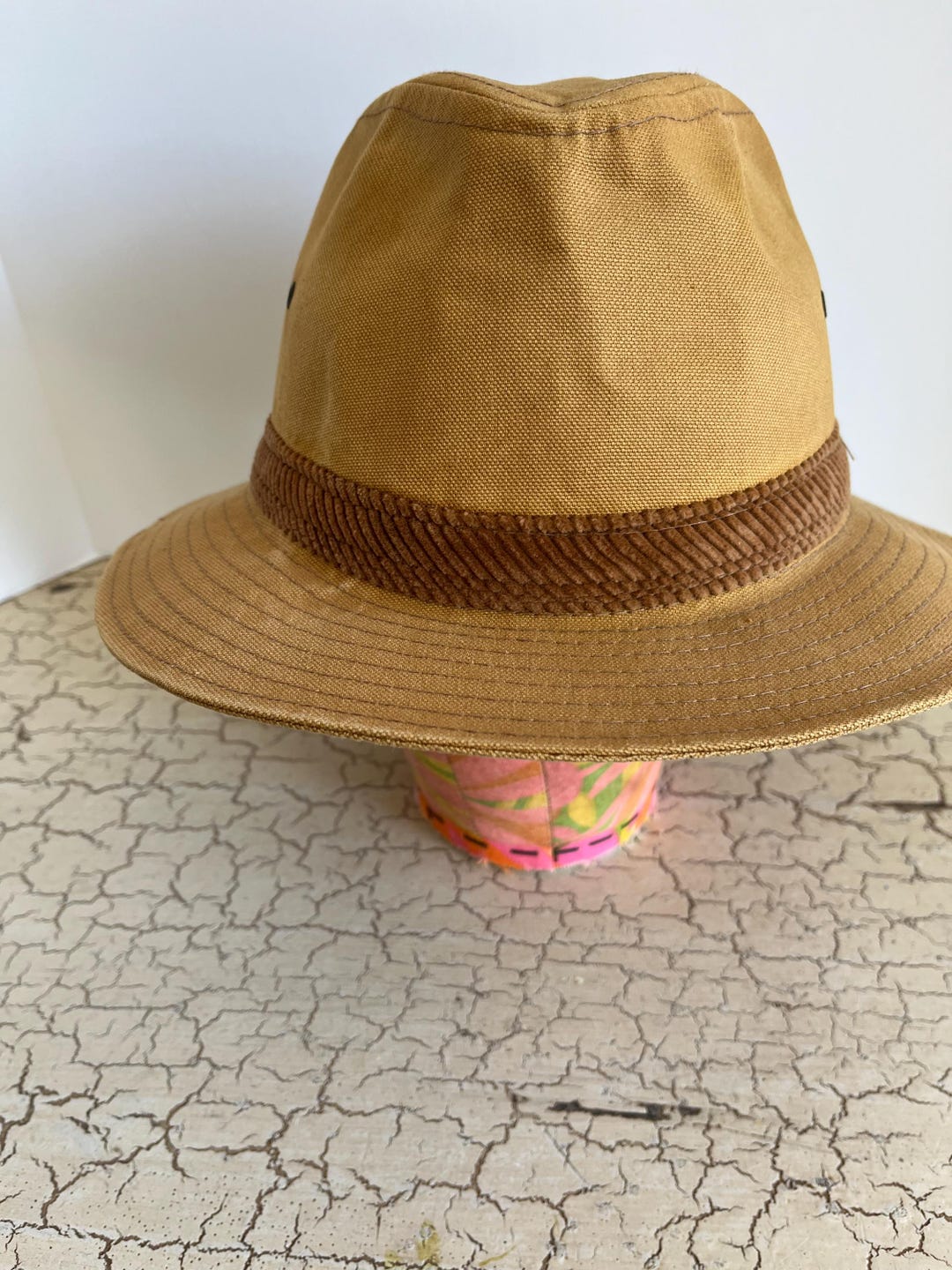 Vintage Stetson Hat Canvas Fedora Men's Work Hat - Etsy