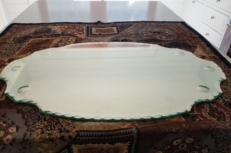 Vanity Mirror Tray With Beveled Edge Dresser Tray Perfume Etsy