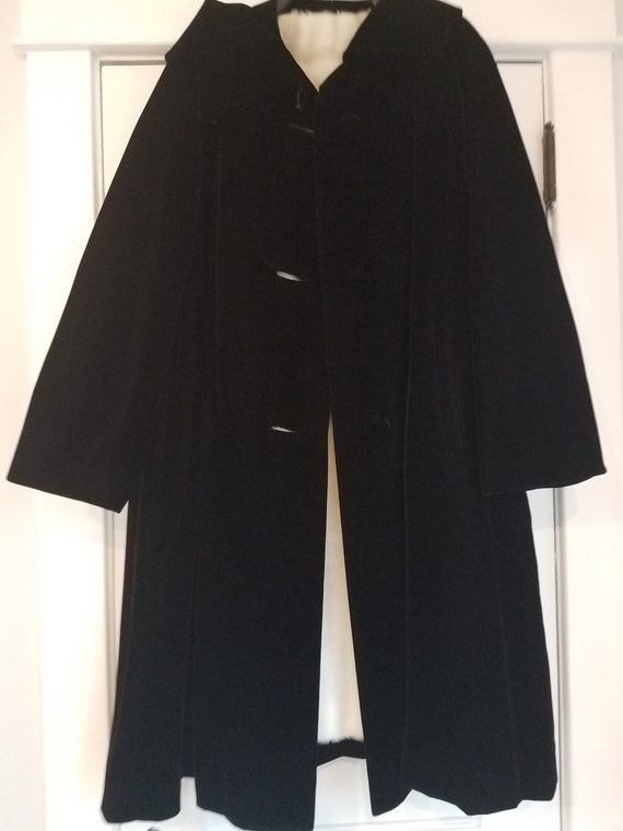 Opera Coat, Vintage coat , Coat, Black Velour Coat