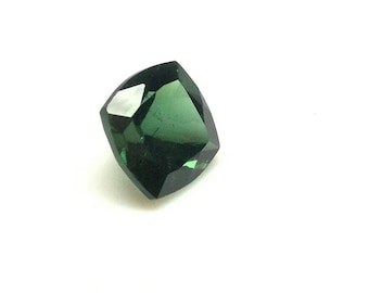 AAA++ Green Tourmaline Gemstone: 2.40 Carat Cushion Cut