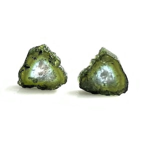 AAA++ Watermelon Tourmaline Slice: Loose Gemstone Pair