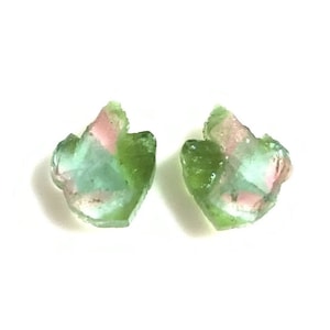AAA++ Watermelon Tourmaline Slice: Loose Gemstone Pair