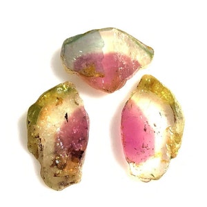 AAA++ Watermelon Tourmaline Slice: Loose Gemstone Lot