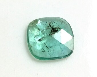 AAA++ Zambian Emerald Rosecut Slice: Loose Gemstone