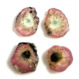 AAA++ Watermelon Tourmaline Slice: Loose Gemstone Lot