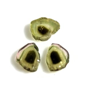 AAA++ Watermelon Tourmaline Slice: Loose Gemstone for Jewelry Making