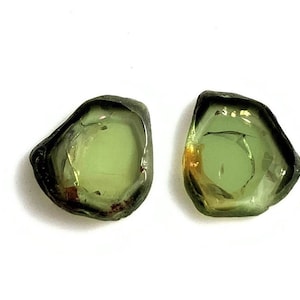 AAA++ Watermelon Tourmaline Slice: Loose Gemstone Pair