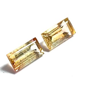 AAA++ Multi Tourmaline Baguette Pair: 2.90 Carat Loose Gemstones