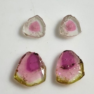 AAA++ Watermelon Tourmaline Slice: Loose Gemstone for Jewelry Making