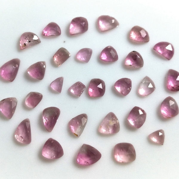 Natural Peach Colour Tourmaline Rosecut, Jewelry, Earrings, Rings AAA++ Quality Loose Gems Stone 3 Lots Options