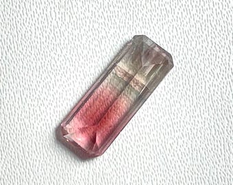 Faceted Watermelon Tourmaline Gemstone: 2.90 Carat Octagon