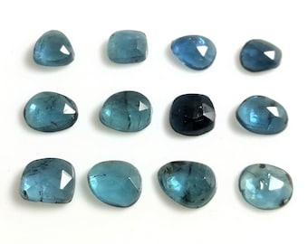 AAA++ Blue Tourmaline Rosecut Slices: Jewelry Gemstone Lots