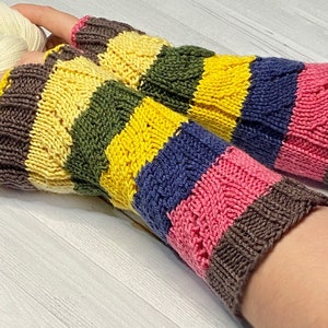 Festivities Fingerless Mitts Knitting Pattern
