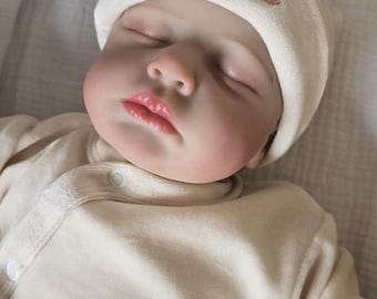 Ensemble Naissance Bébé Personnalisable - Pyjama + Bonnet + Moufles En Coton 100% - Taille 3-6 Mois - Cadeau De Naissance Ou Baby Shower - 2