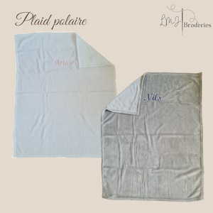 Baby blanket | polar fleece blanket customizable with your baby&#39;s first name.