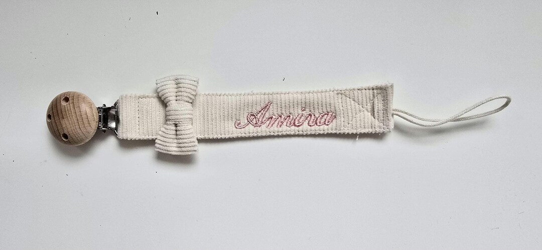 Personalized Velvet Bow Pacifier Clip With Baby's Name - Etsy