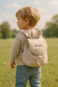Personalized baby backpack embroidered with name. Original birth gift. Daycare bag for nanny/child. product logo