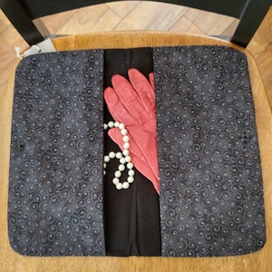 Black Owl & Bats bag. Travel bag for jewelry, lingerie, trinkets, valuables and treasures of any kind.