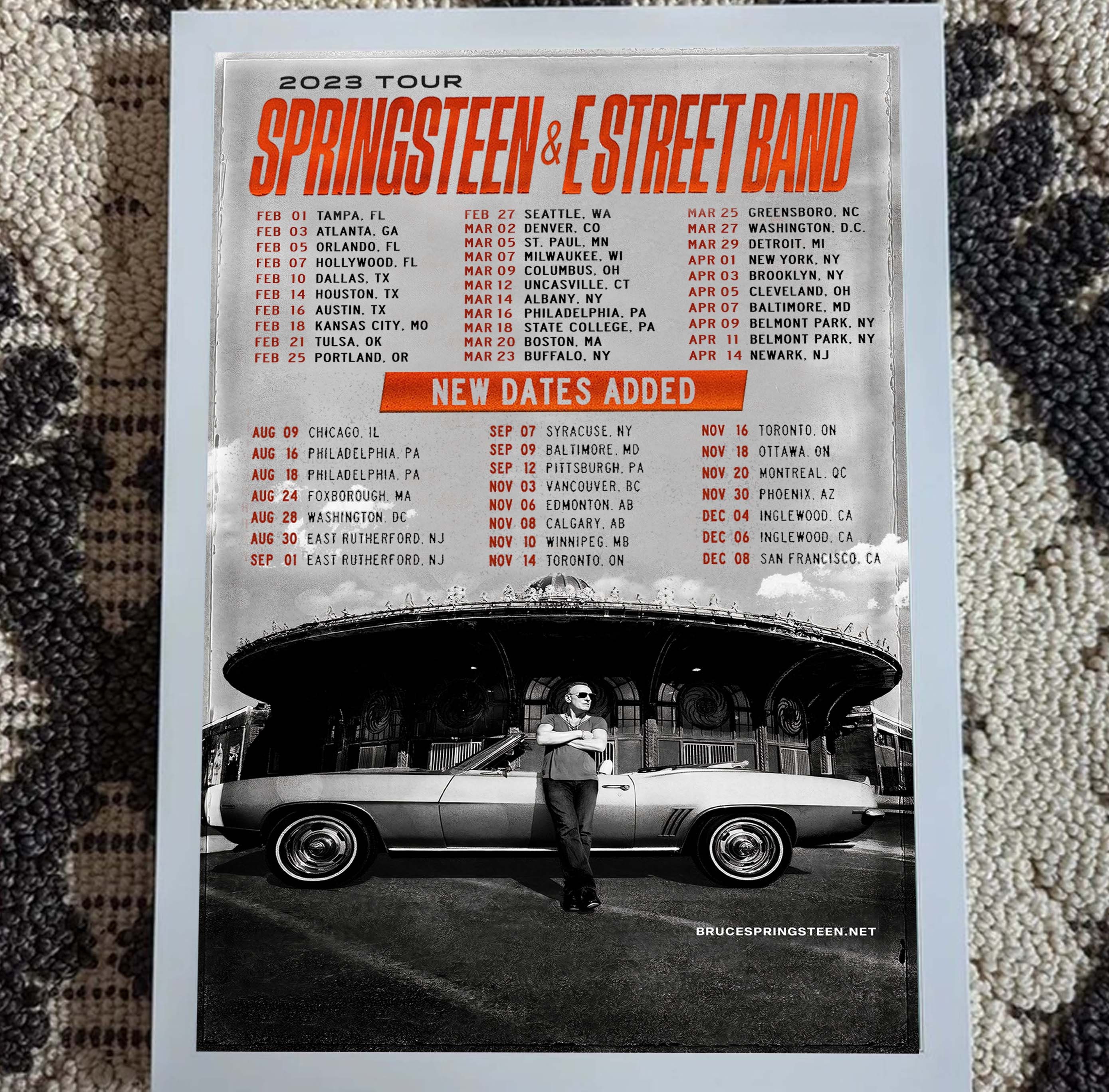 Bruce Springsteen & E Street Band First 2023 Tour Poster verkauft von