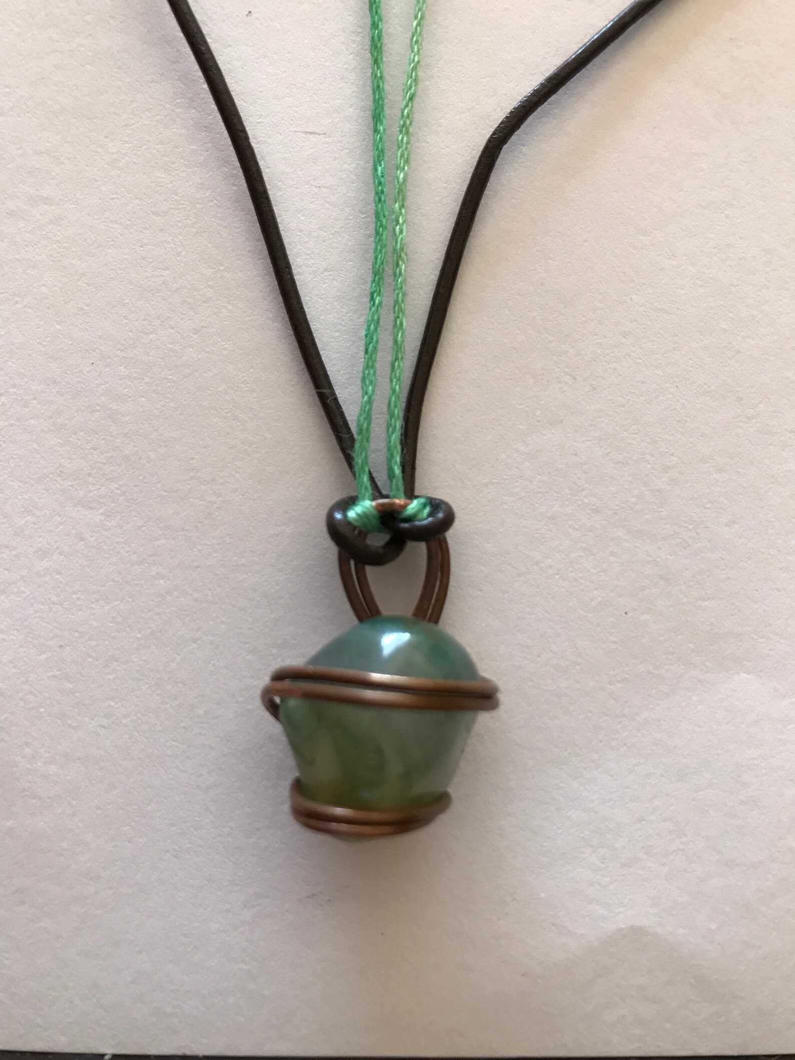 Copper Wrapped Crystal Necklace Etsy