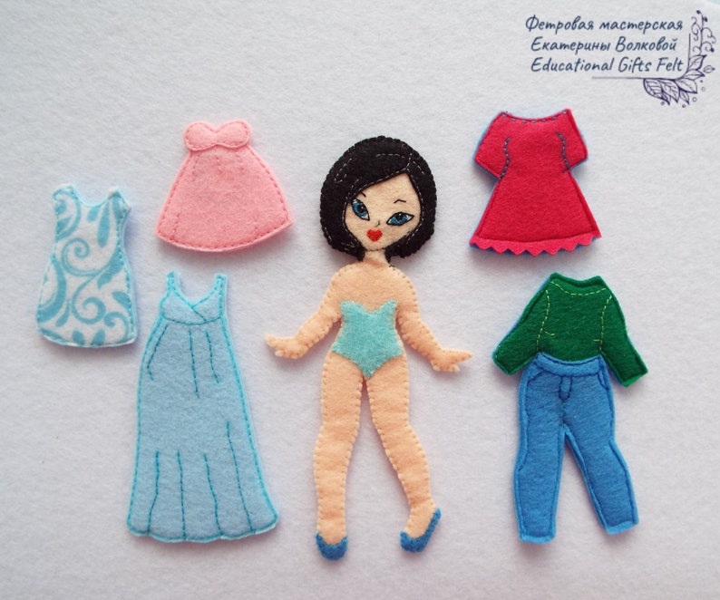 flat felt dolls
