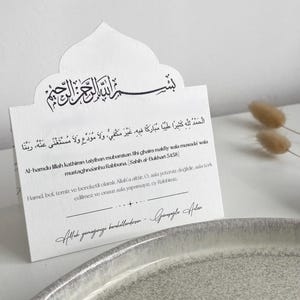 Personalisierte Ramadan Iftar Tischkarten | Islamische Dua & Gebetsdekoration | Mehrere Set-Größen | Alltagstauglich