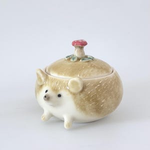 Handmade Hedgehog Storage Pot, Ceramic