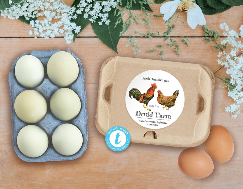 Egg Carton Label Template Free