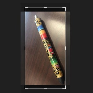 Leopard Print And Traditional Mexican Serape Blanket Pen