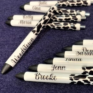 Custom Personalized Cow Print Pen - Inkjoy Gel Pens - Add Any Name!