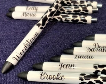 Cow Prints Pens! With YOUR name! :)