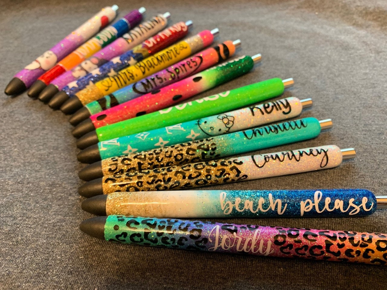 Personalized Glitter Pens | Custom Designs | Mix & Match Styles | Great Gift Idea!