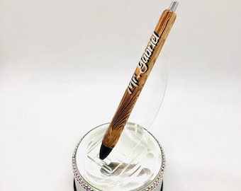 Woodgrain Gel Pen - Personalized  Refillable & Customizable Wooden look