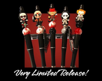 Horror Movie Characters  Bead Pens - Ballpoint, Beaded - Refillable