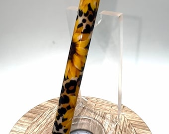 Personalized Sunflower Leopard Print Pen
