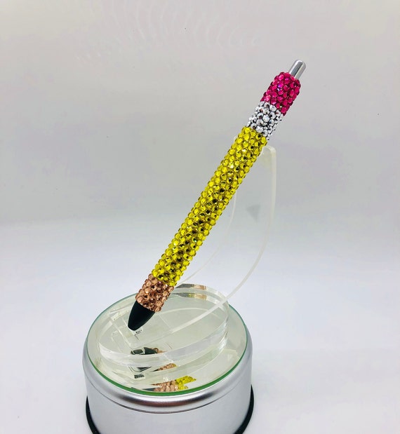 Refillable Pencil Rhinestone Bling Pen Teacher Gift Back to School InkJoy  Gel