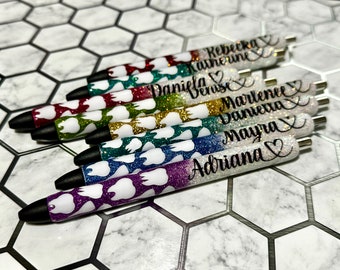 Tooth / Teeth Glitter Pens - Personalized Dentist Gift - Dental Hygienist