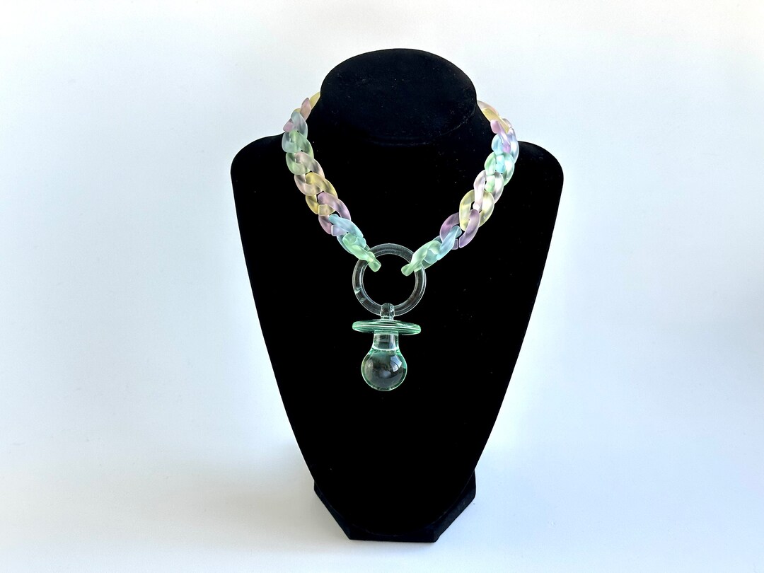 Pacifier Necklace, Melanie Martinez Inspired, Handmade Necklace Etsy