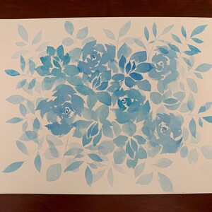 Blue Floral Watercolor