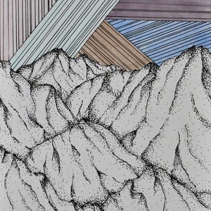 Mountains Pointillism Drawing